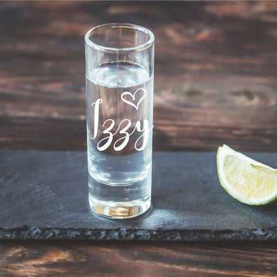 Personalised Tall Shot Glass - Name