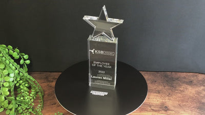 Tower Star Crystal Trophy Award