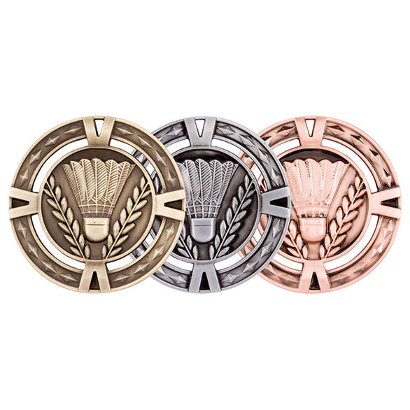 V Tech Badminton Medal 6cm