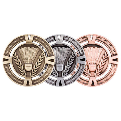 V Tech Badminton Medal 6cm