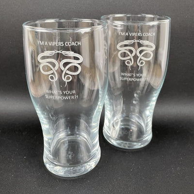 Personalised Beer Glass Pint Glass - Any Logo Engraved