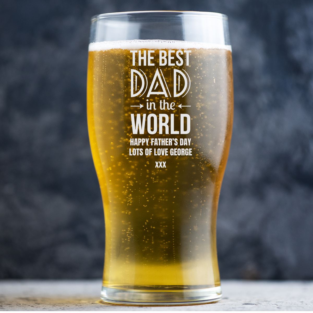 Personalised Beer Glass Pint Glass - Best Dad