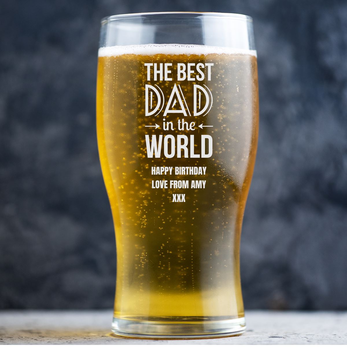 Personalised Beer Glass Pint Glass - Best Dad