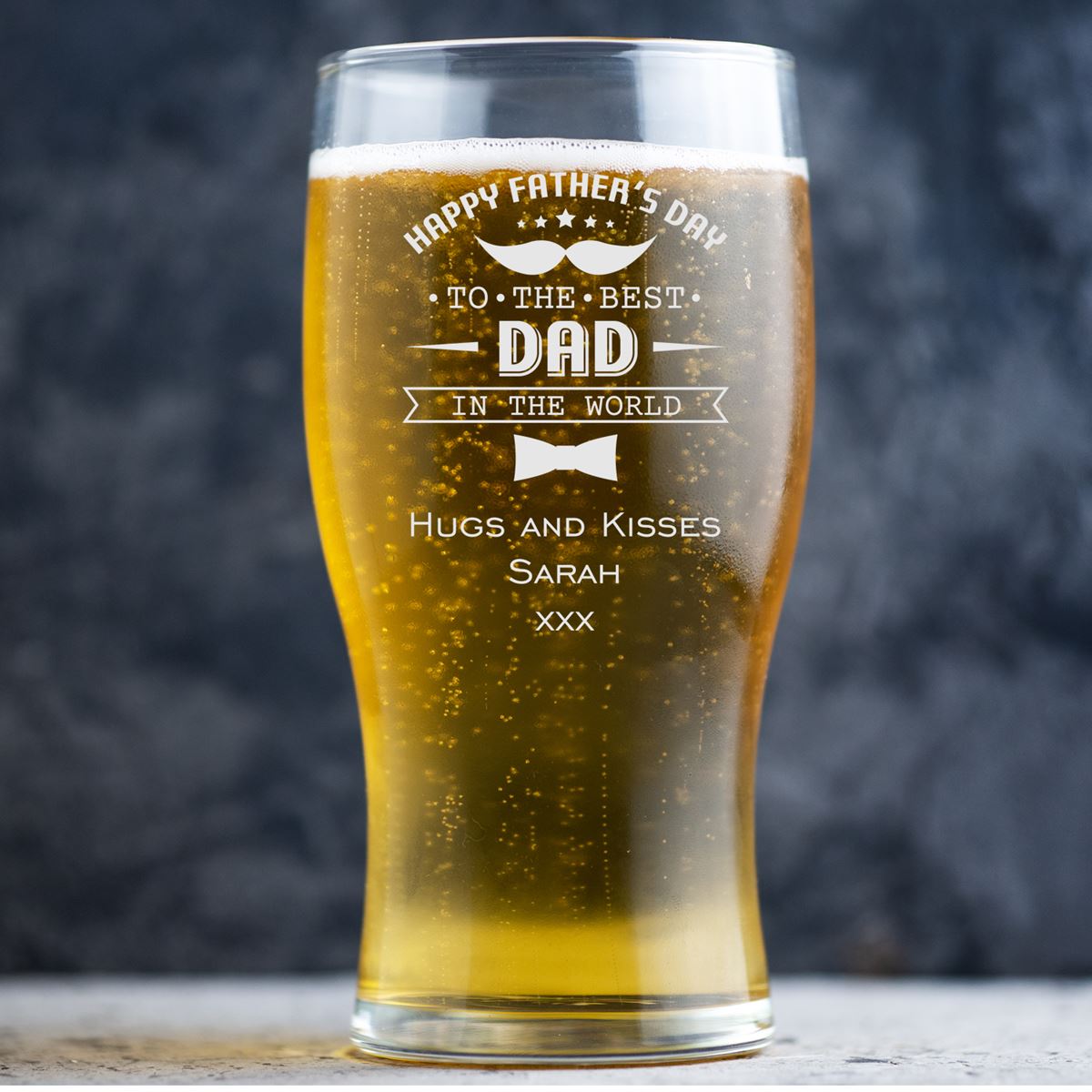 Personalised Beer Glass Pint Glass - Father's Day