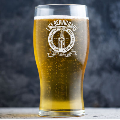 Personalised Beer Glass Pint Glass - Any Logo Engraved