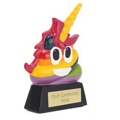 novelty unicorn rainbow poop award