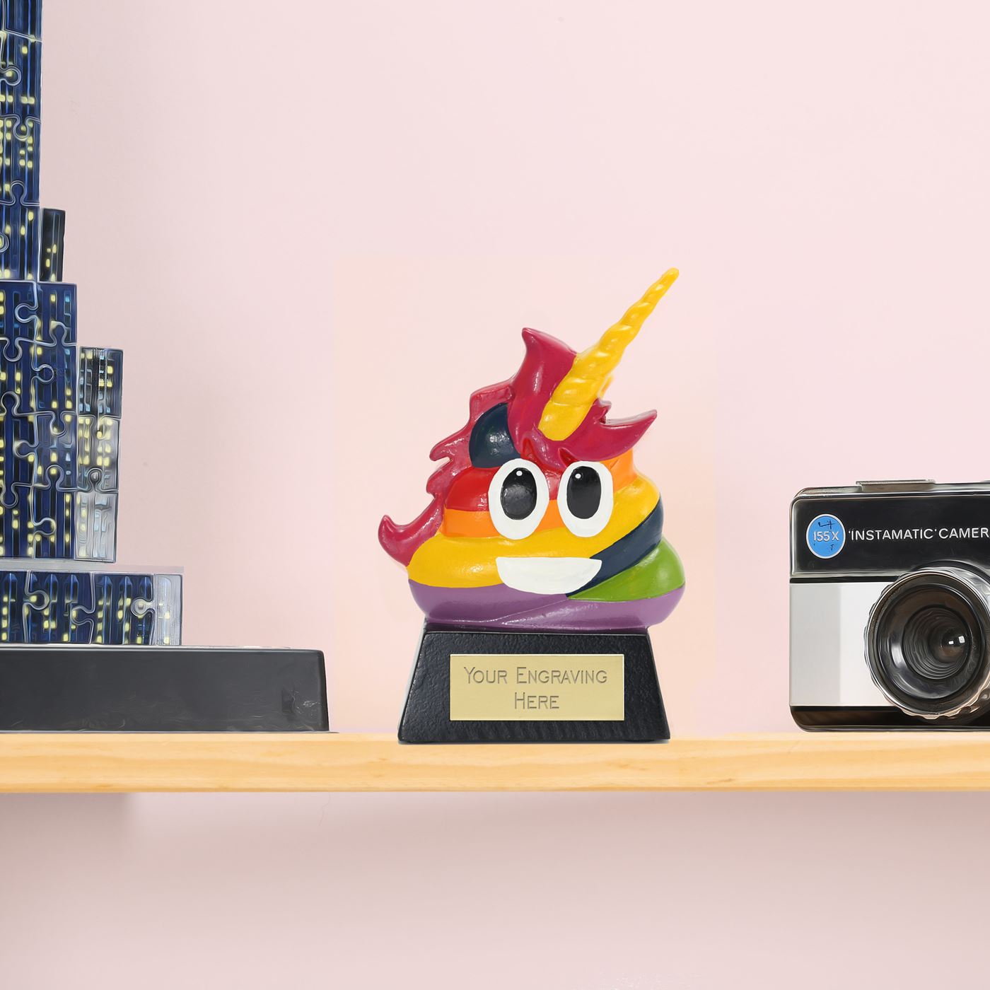 novelty unicorn rainbow poop award