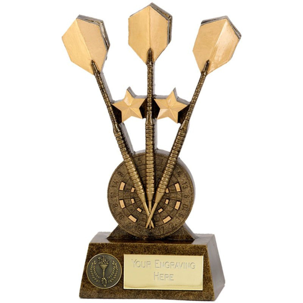 Gold Pinnacle Darts Trophy Award