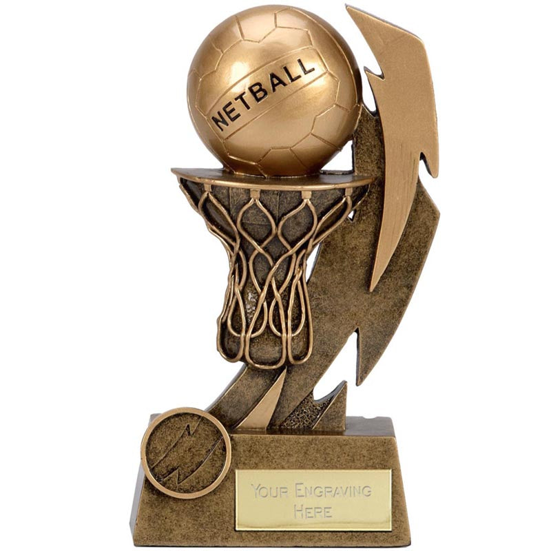 gold flash netball trophy award