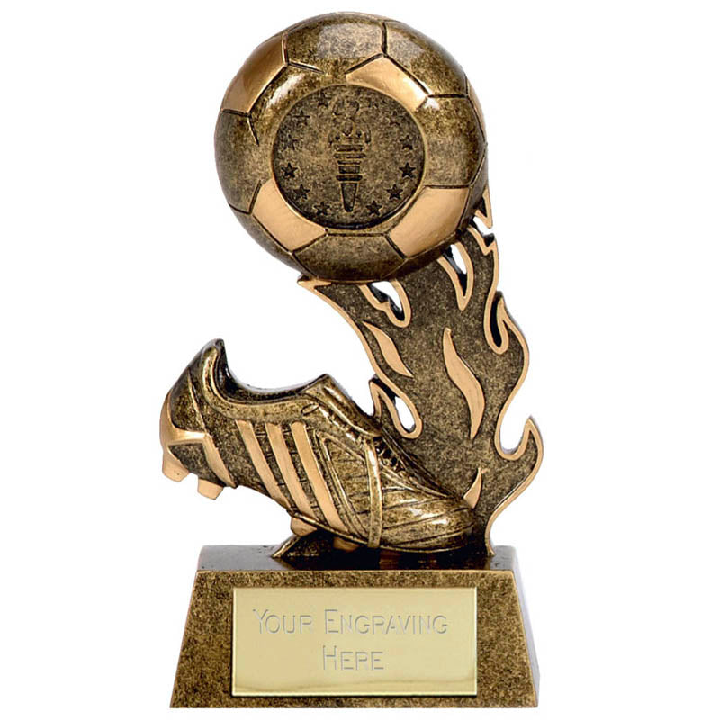 Ball & Boot Football Trophy Gold Scorcher Award