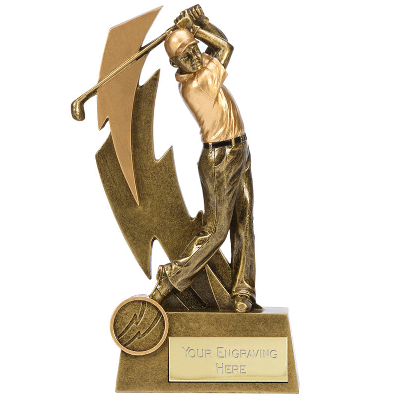 Gold Golf Trophy Mens Golfing Award