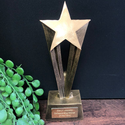 Gold Shooting Star Trophy Achievement Award