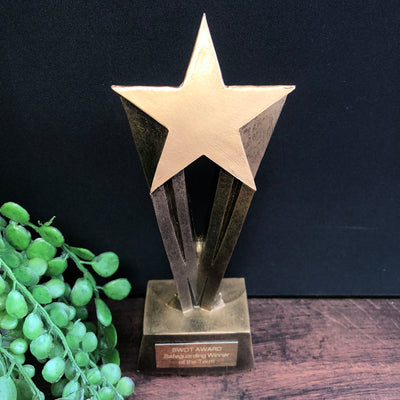 Gold Shooting Star Trophy Achievement Award