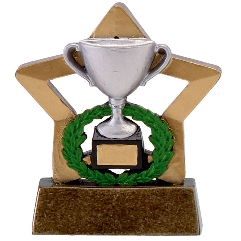 mini star trophy award silver cup