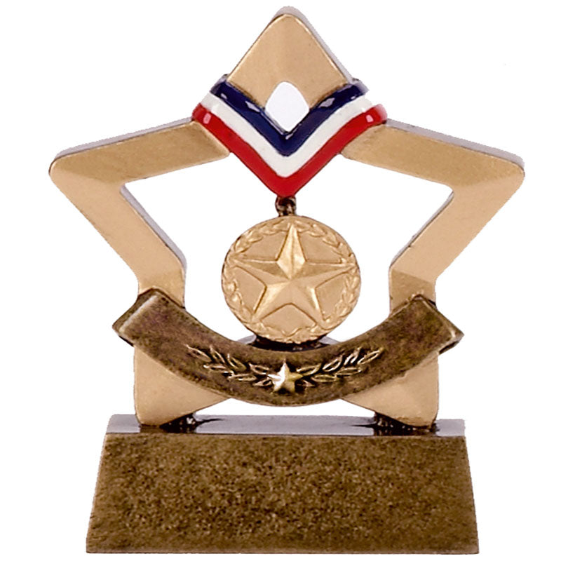 mini star trophy award gold medal