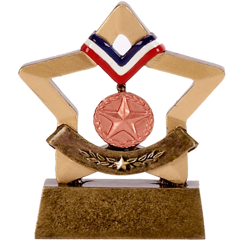 Bronze Medal Mini Star Trophy Award