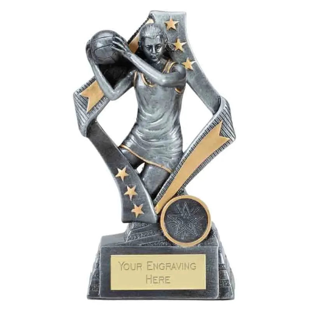 womens netball flag trophy award