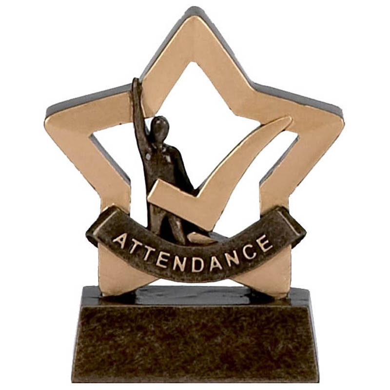 Attendance Mini Star Trophy Award