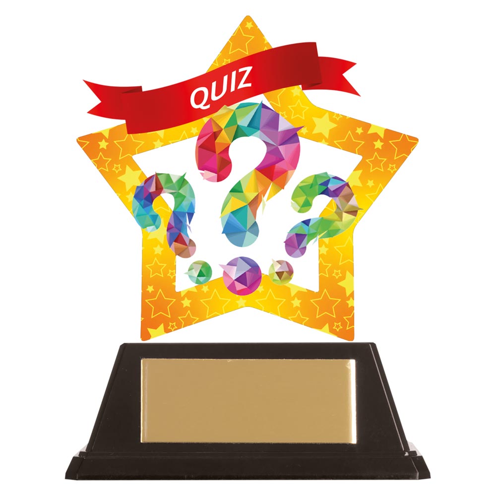 Quiz Trophy Mini Star Acrylic Plaque