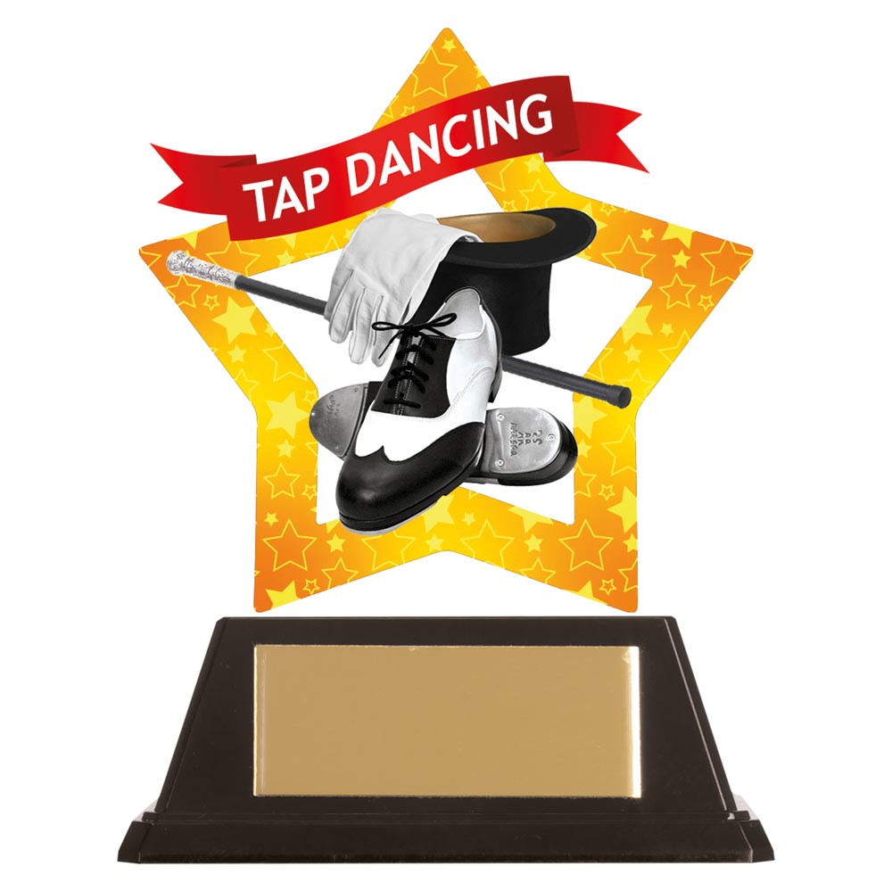 Tap Dancing Trophy Mini Star Acrylic Plaque