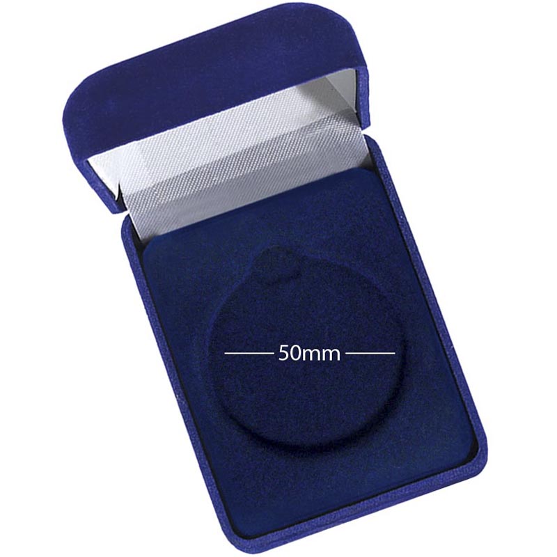 Small Blue Velvet Luxury Medal Case for 5cm Medals