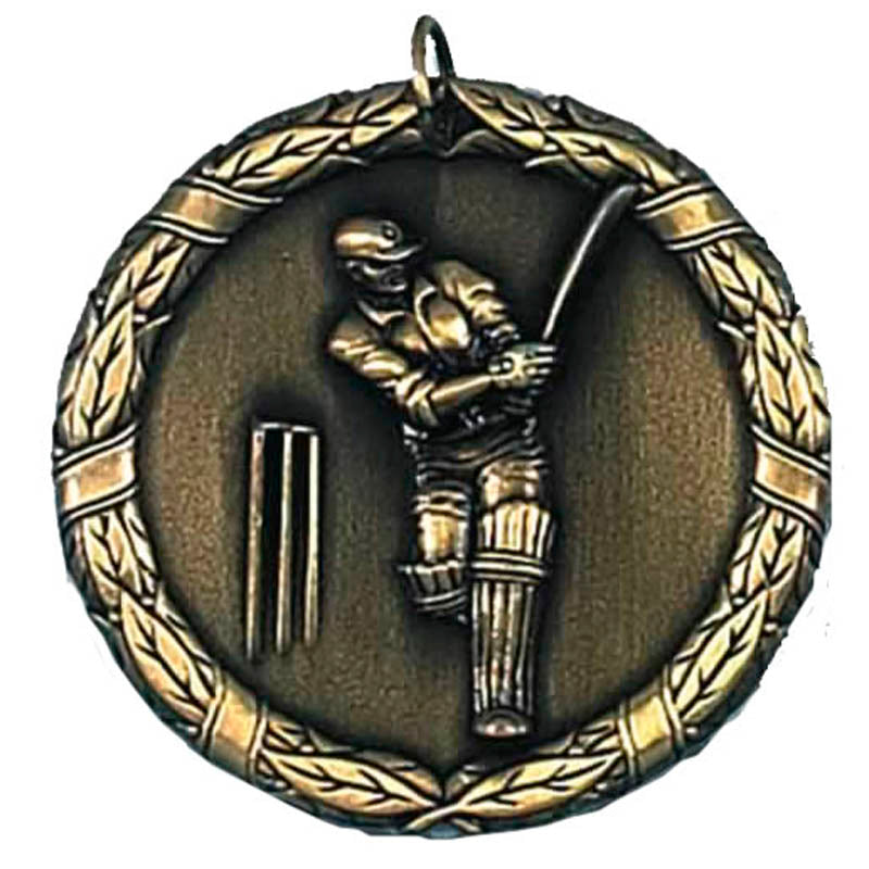 Gold Laurel Cricket Medal 5cm