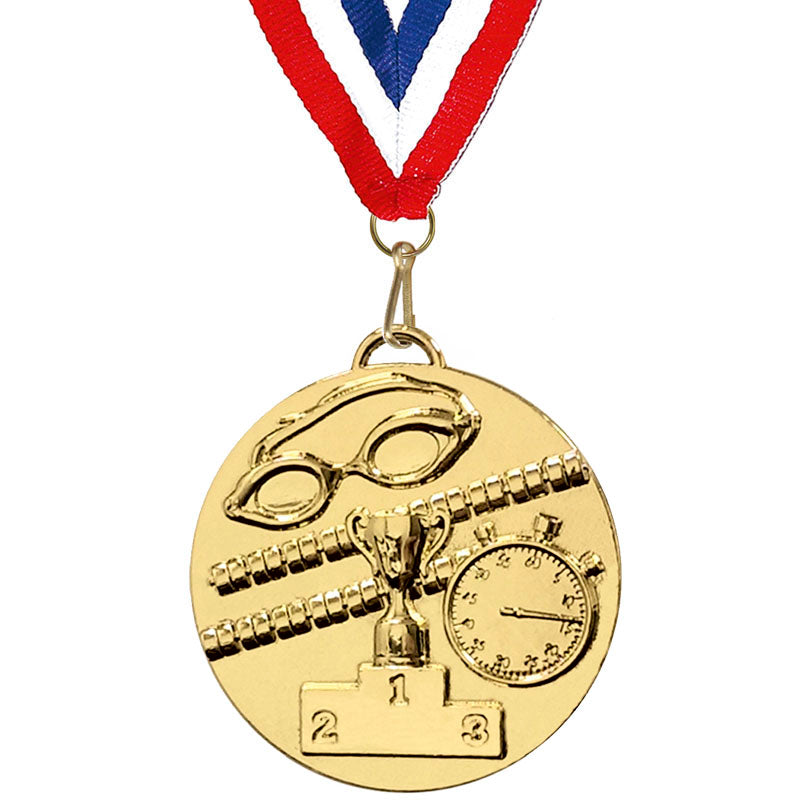 Gold Target Swimming Trophy Medal 5cm