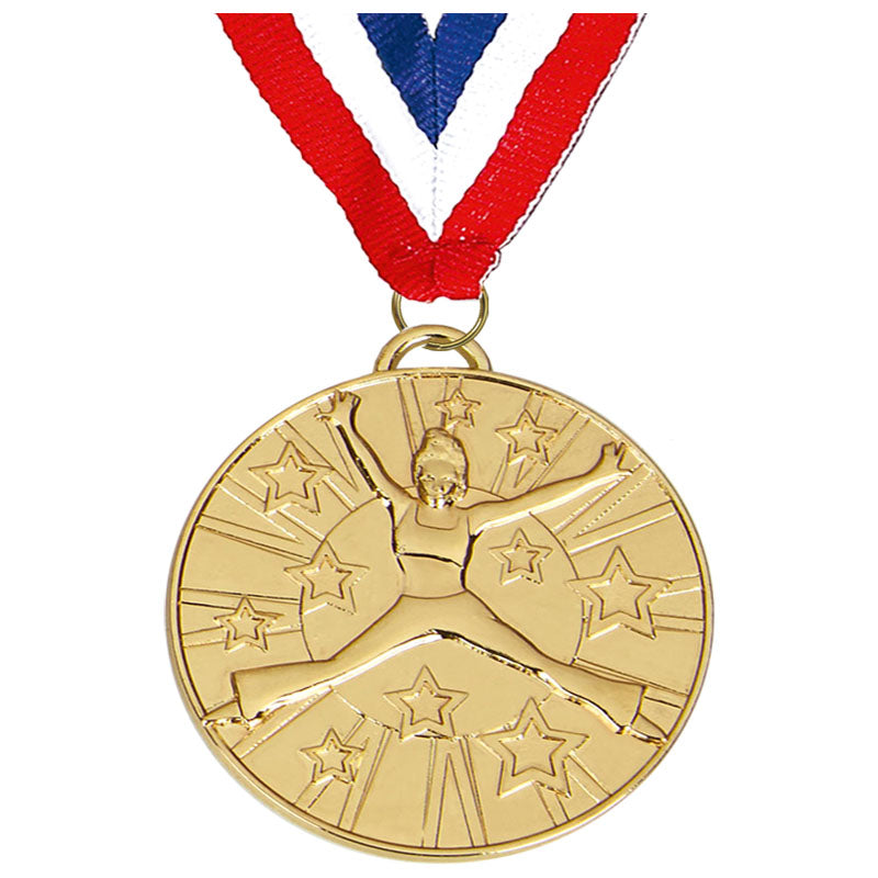 gold target dance medal 5cm