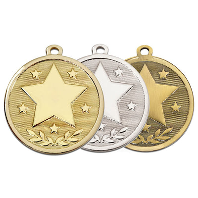 Galaxy Stars Medal 4.5cm - 1st, 2nd, 3rd Place