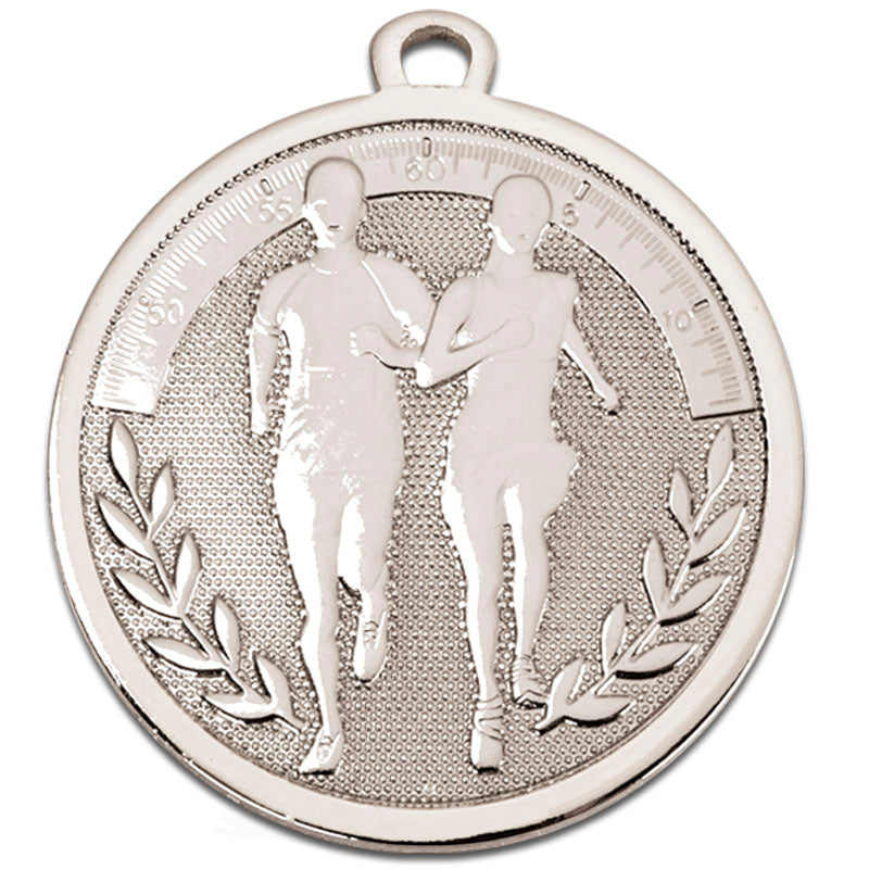 Silver Galaxy Running Medal 4.5cm