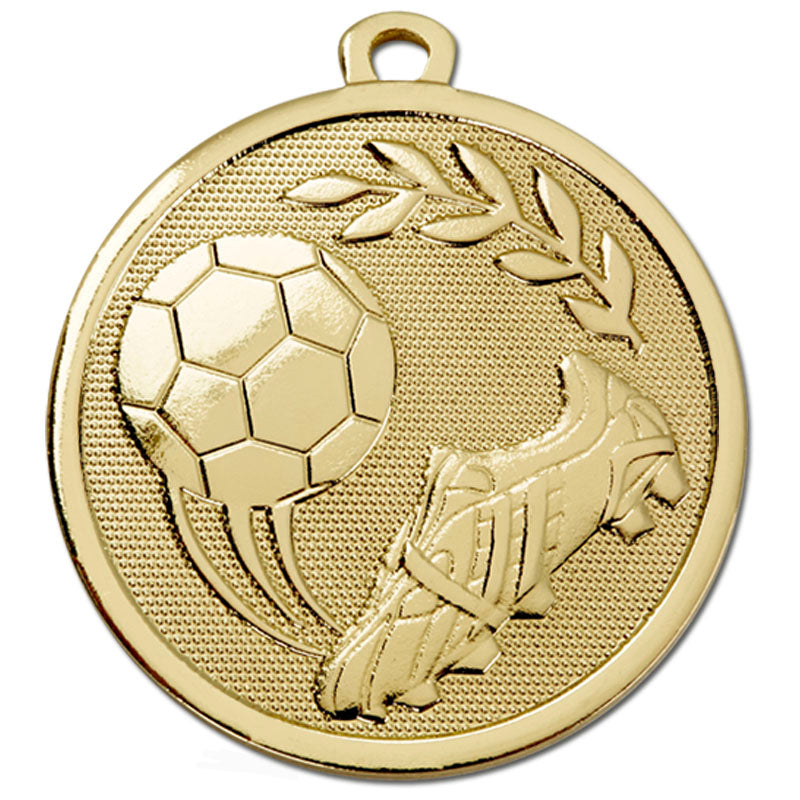 Gold Galaxy Football Boot & Ball Medal 4.5cm