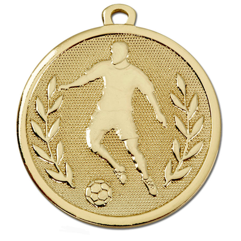 gold galaxy footballer medal 4 5cm