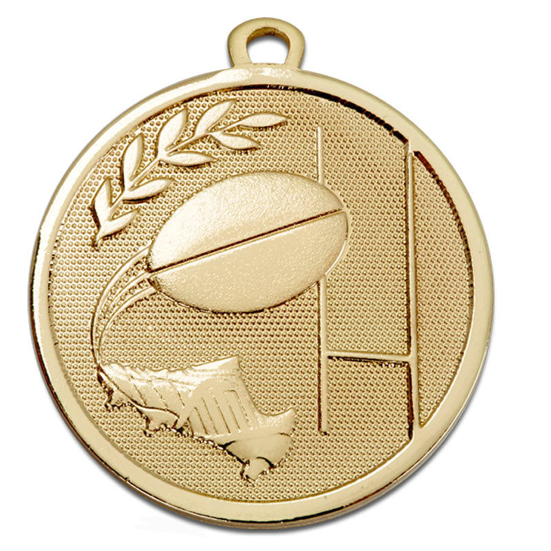 gold rugby galaxy medal 4 5cm