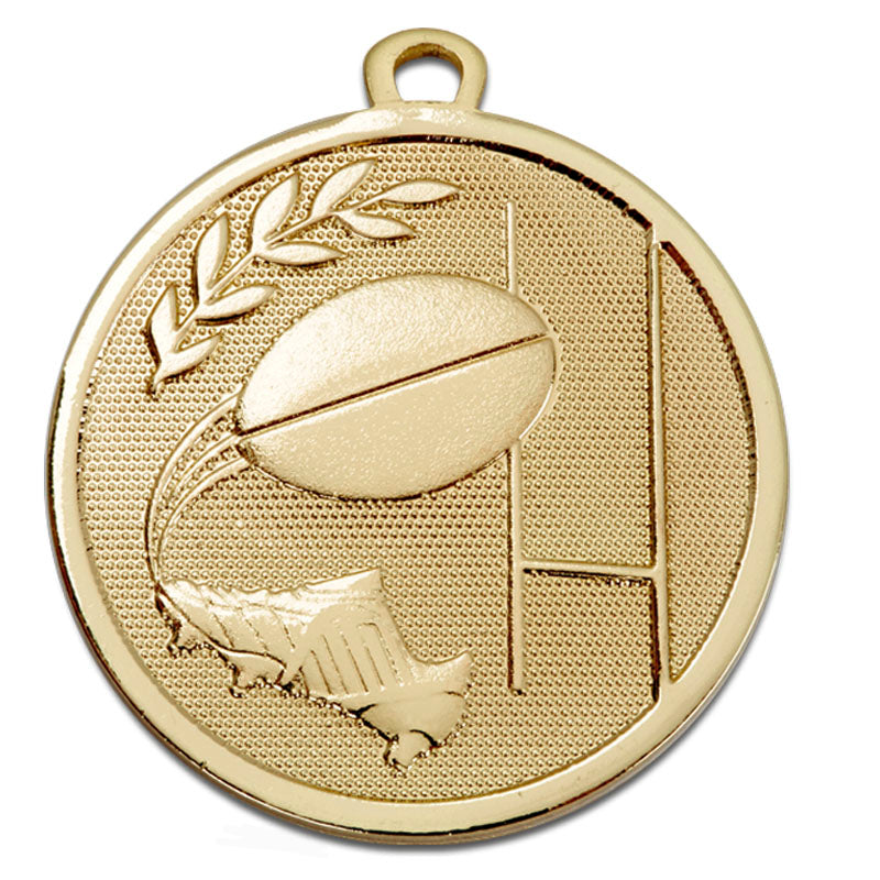 Gold Rugby Galaxy Medal 4.5cm