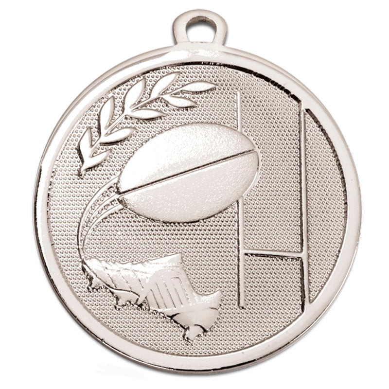 silver rugby galaxy medal 4 5cm