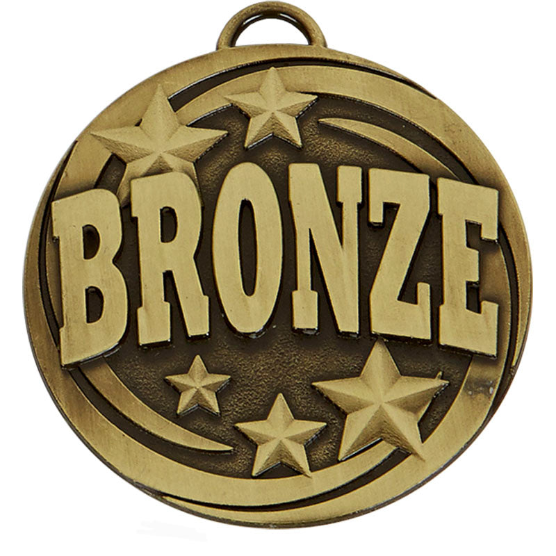 Target Relief Stars Medal 5cm - 1st, 2nd, 3rd