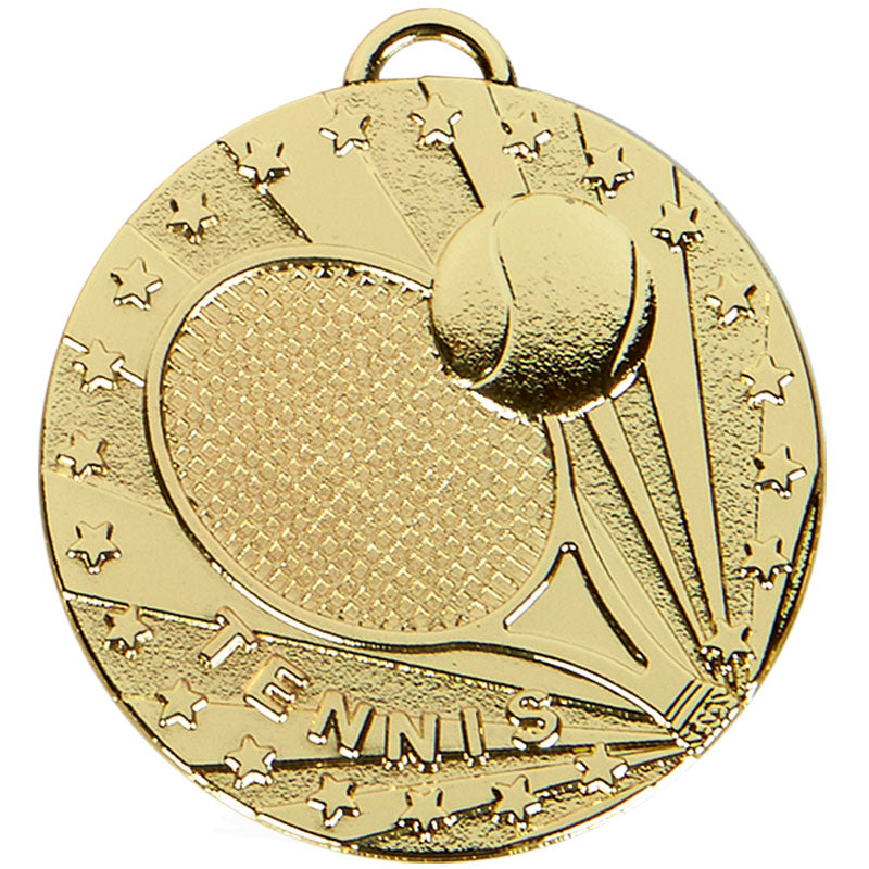 gold tennis target medal 5cm
