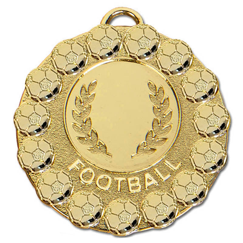 Gold FIESTA Football Medal 5cm