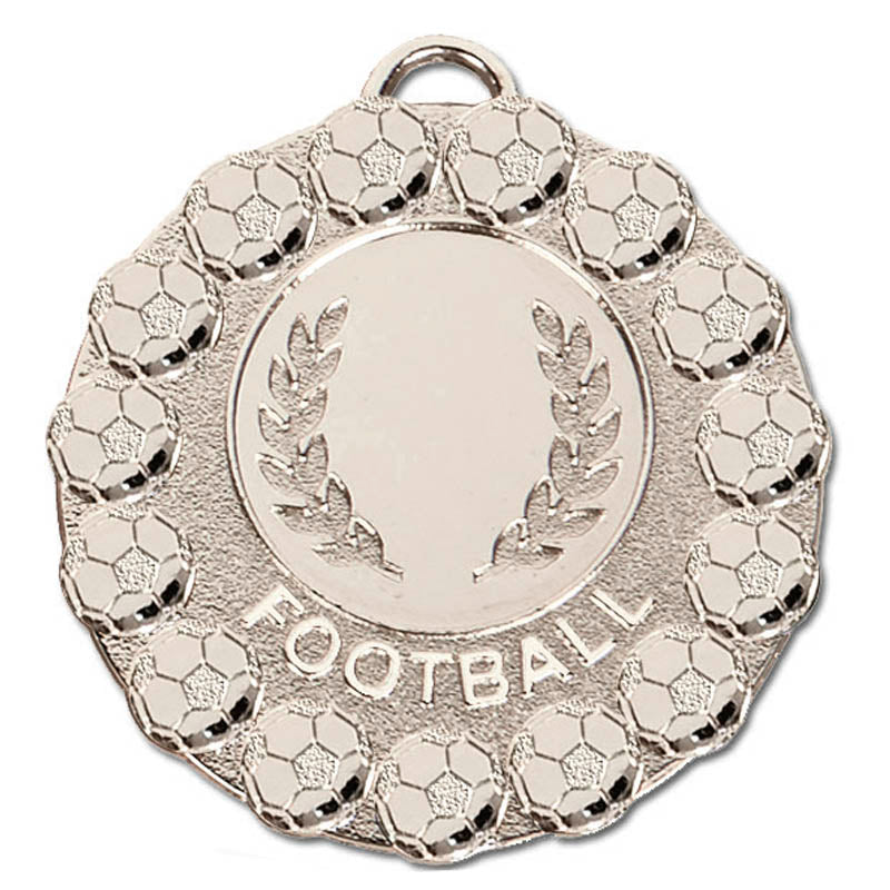 Silver FIESTA Football Medal 5cm