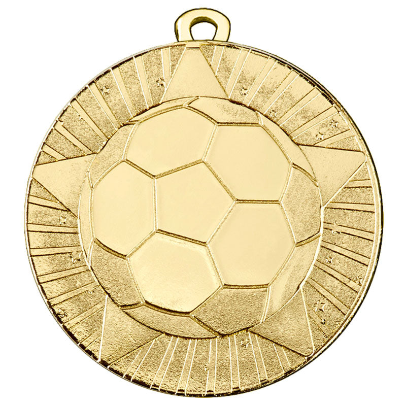 Gold State Star Football Medal 5cm