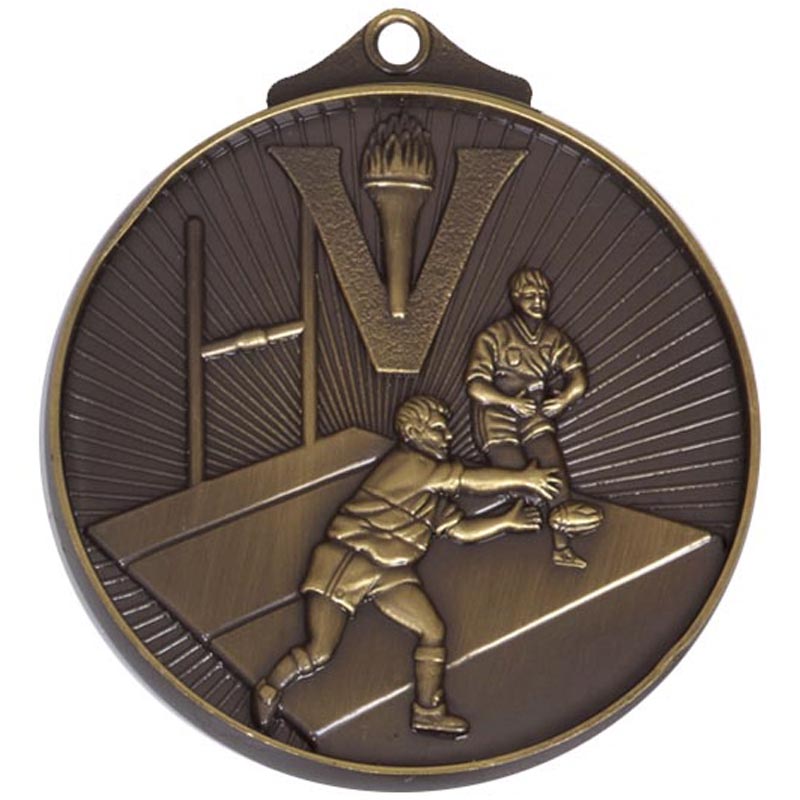 Bronze Rugby Horizon Medal 5cm