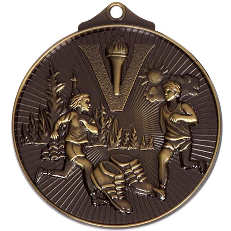 Bronze Running Cross Country Horizon Medal 5cm