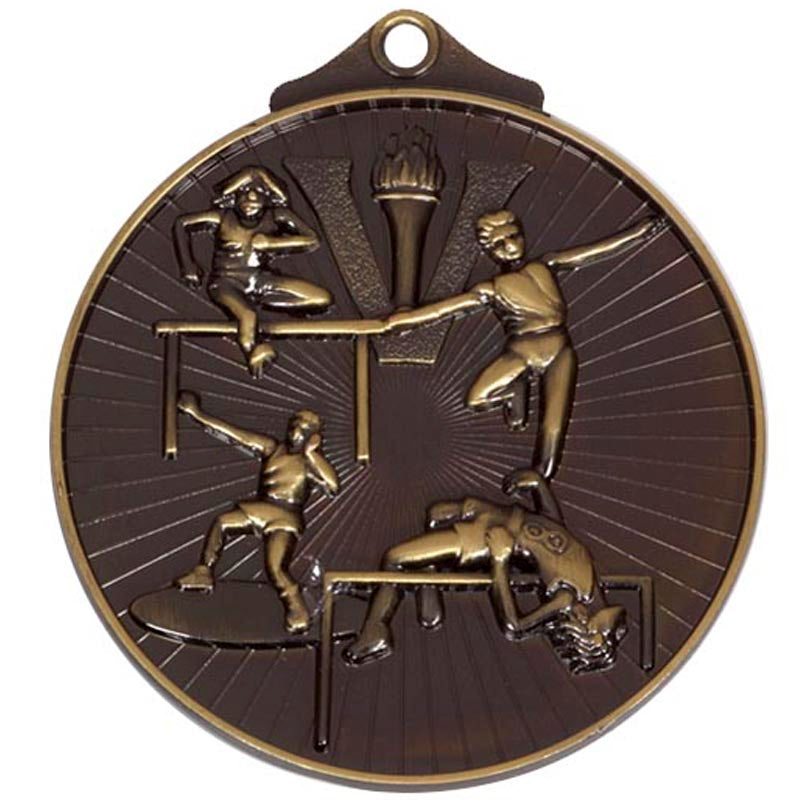 bronze track field horizon medal 5cm
