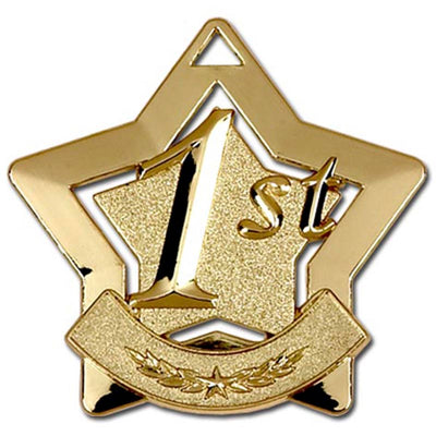 mini star award medal 1st 2nd 3rd place 5 5cm