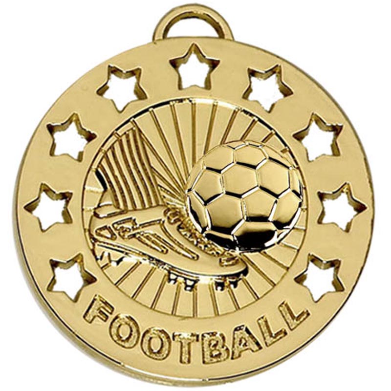 gold spectrum football medal 4cm