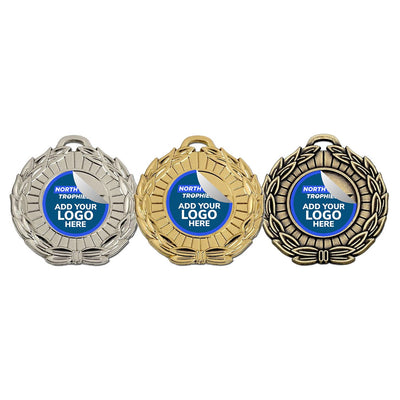 mega star wreath medal with your design 5cm