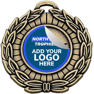 mega star wreath medal with your design 5cm
