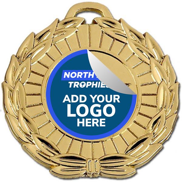 mega star wreath medal with your design 5cm