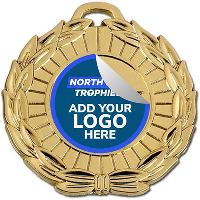 mega star wreath medal with your design 5cm