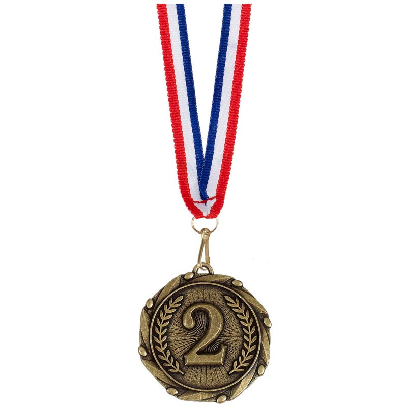 2nd Place Medal Antique Gold 4.5cm